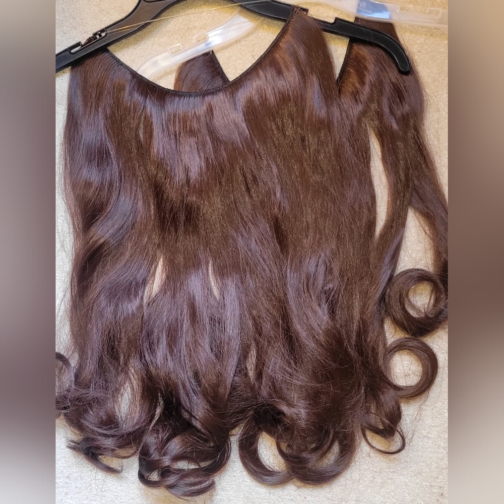 Dark brown Halo hair extensions 16 inch